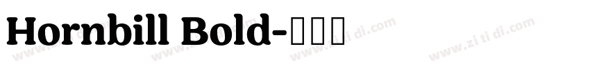 Hornbill Bold字体转换
